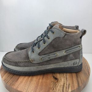 Born Mens Size 9 Peltro Grey Leather Murray Lace Up Boots H42922